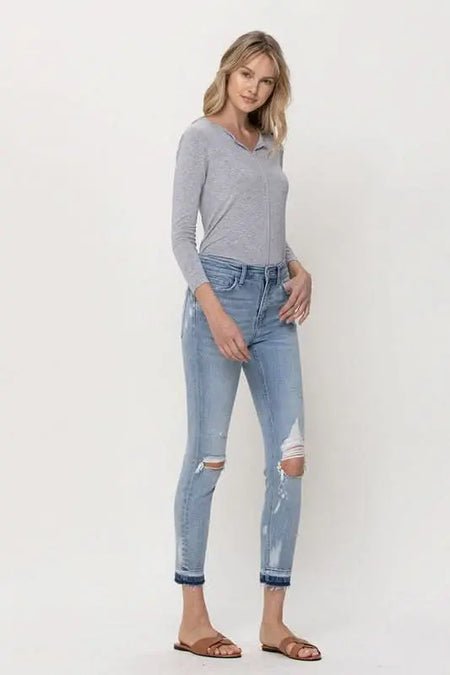 Mid Rise Crop Skinny - Sleekdenim.com