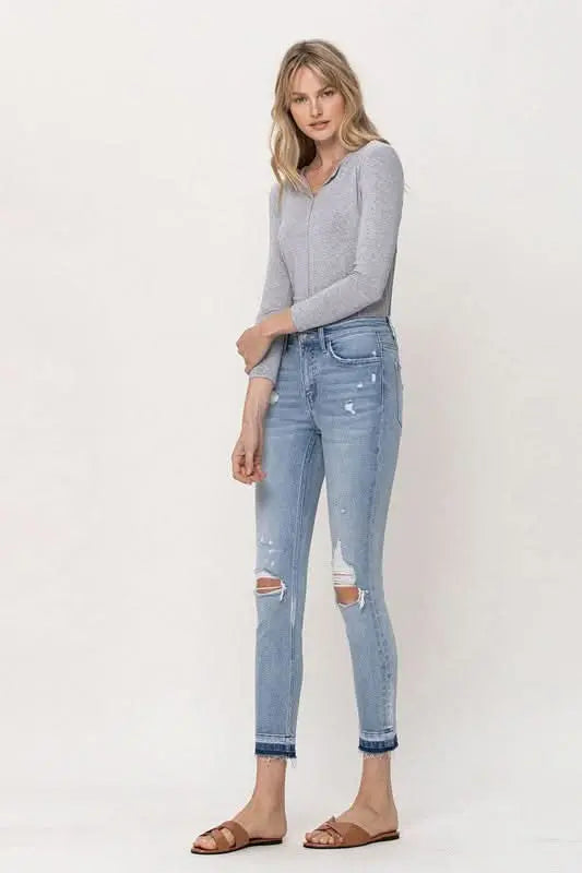 Mid Rise Crop Skinny - Sleekdenim.com