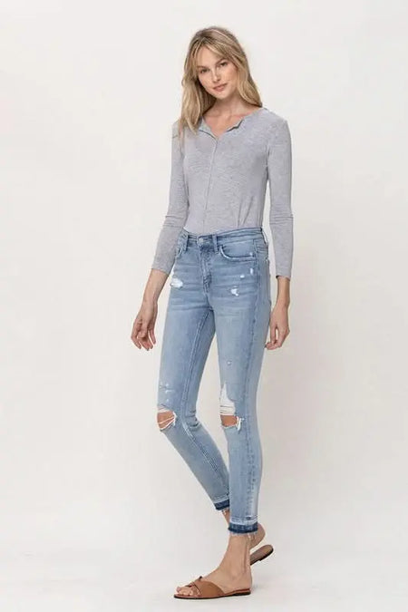 Mid Rise Crop Skinny - Sleekdenim.com