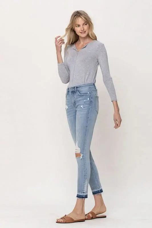 Mid Rise Crop Skinny - Sleekdenim.com