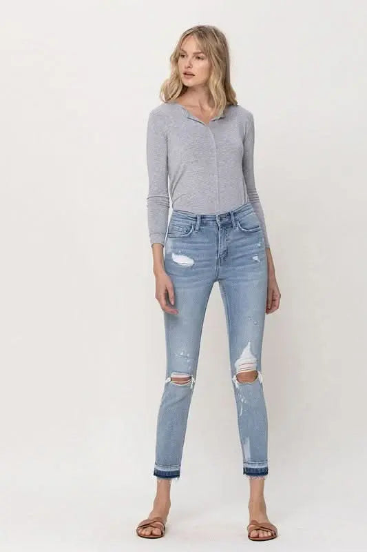 Mid Rise Crop Skinny - Sleekdenim.com