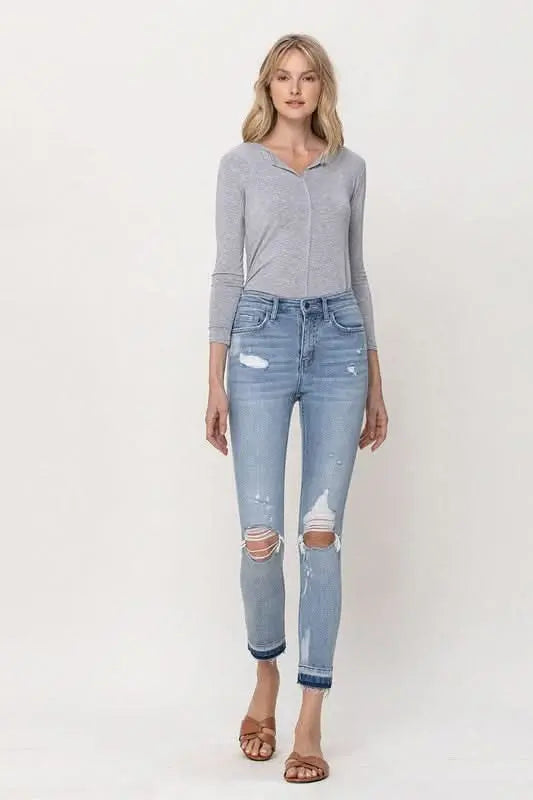 Mid Rise Crop Skinny - Sleekdenim.com