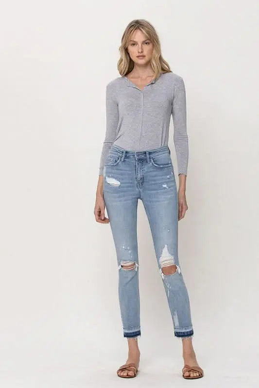 Mid Rise Crop Skinny - Sleekdenim.com