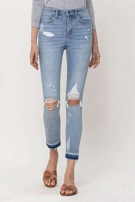 Mid Rise Crop Skinny - Sleekdenim.com