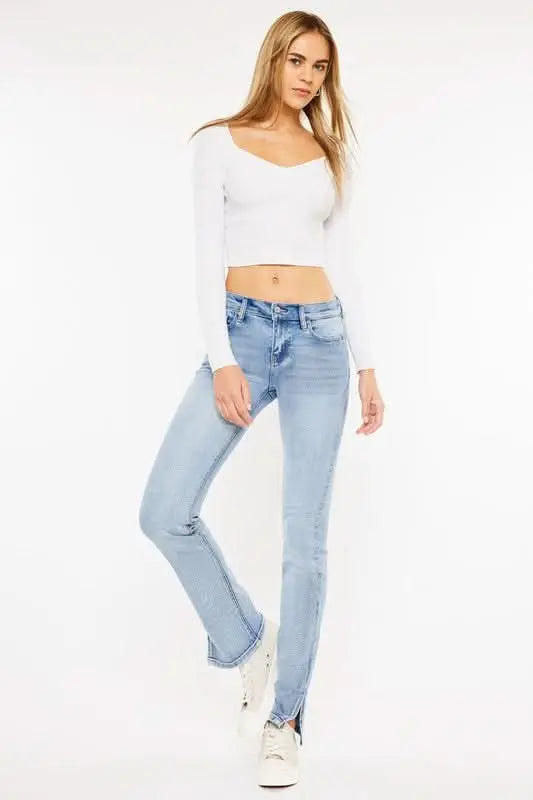 Mid Rise Y2K Bootcut Jeans - Sleekdenim.com