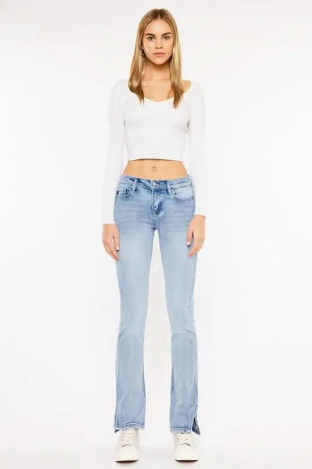 Mid Rise Y2K Bootcut Jeans - Sleekdenim.com