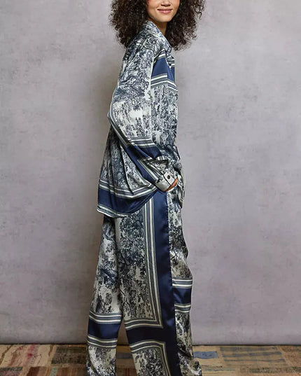 POL Floral Printed Woven Wide Leg Drawstring Pants - Sleekdenim.com