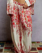 IVORY/PINK FLORAL / S