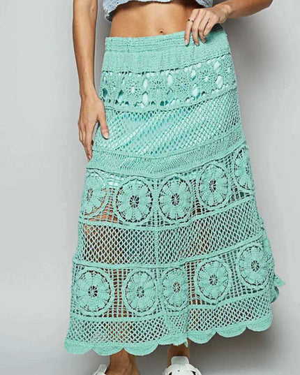 POL Lace Tiered Midi Skirt - Sleekdenim.com