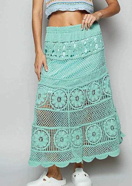 POL Lace Tiered Midi Skirt - Sleekdenim.com