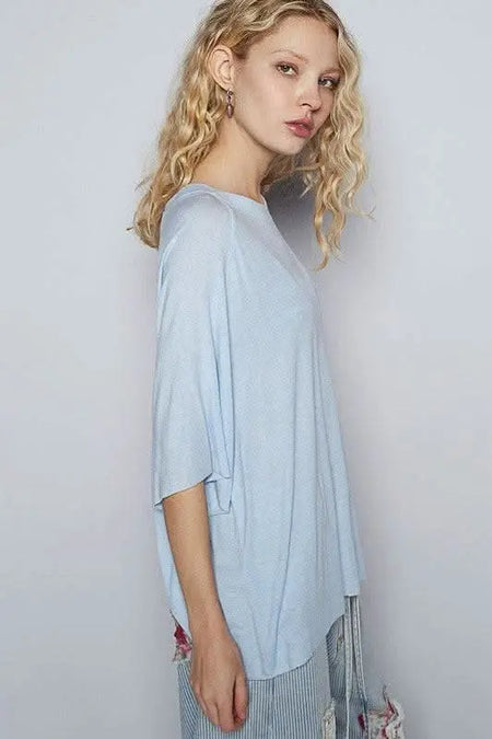 POL Round Neck Half Sleeve T-Shirt - Sleekdenim.com