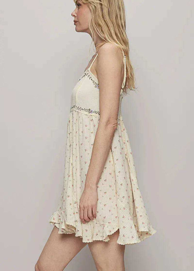 POL Ruffled Hem Floral Print Cami Mini Dress - Sleekdenim.com