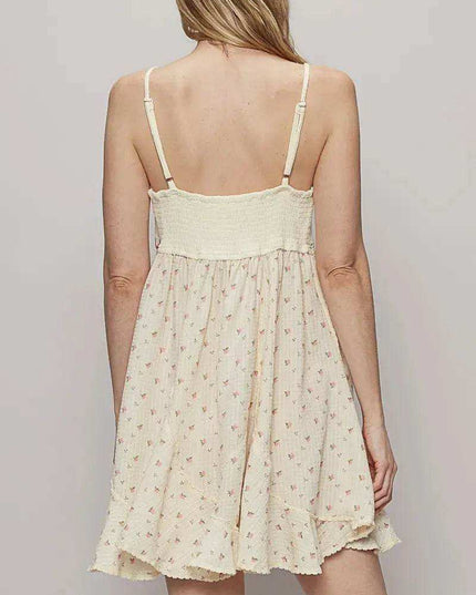 POL Ruffled Hem Floral Print Cami Mini Dress - Sleekdenim.com