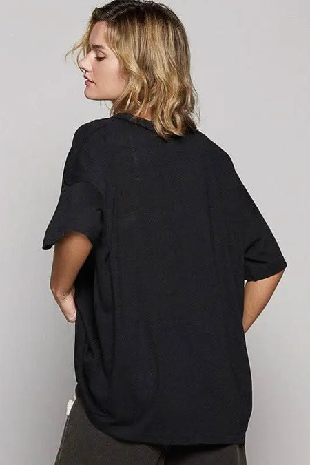 POL V - Neck Half Sleeve T-Shirt - Sleekdenim.com