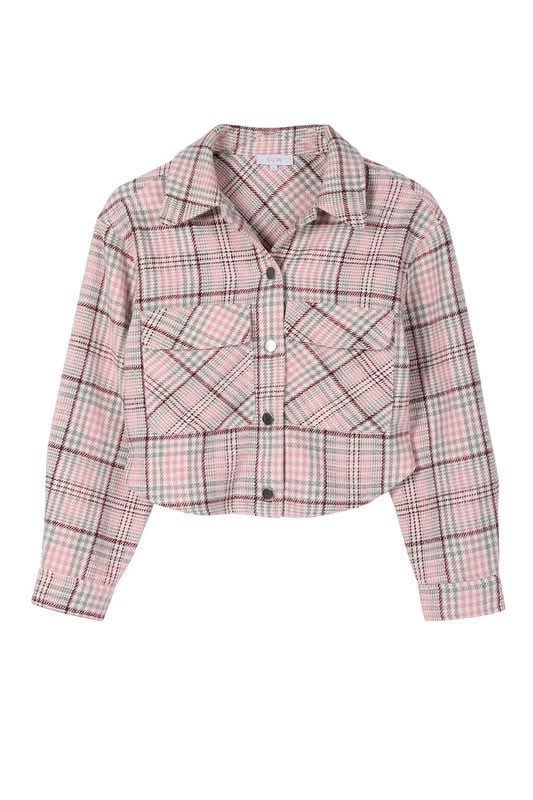 Plaid crop jacket - Sleekdenim.com