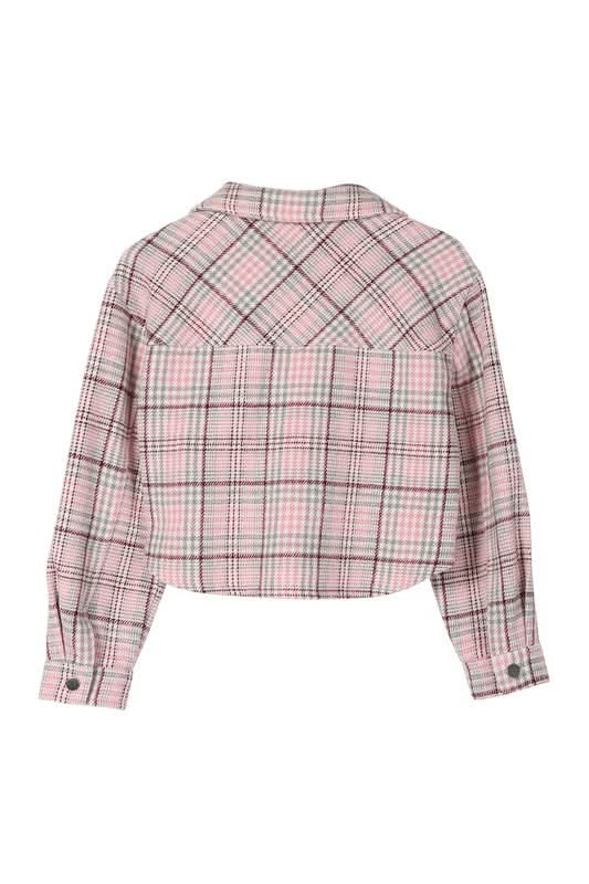 Plaid crop jacket - Sleekdenim.com