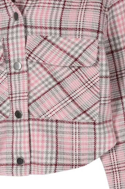 Plaid crop jacket - Sleekdenim.com