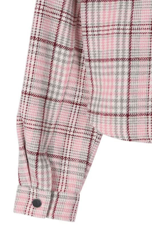 Plaid crop jacket - Sleekdenim.com