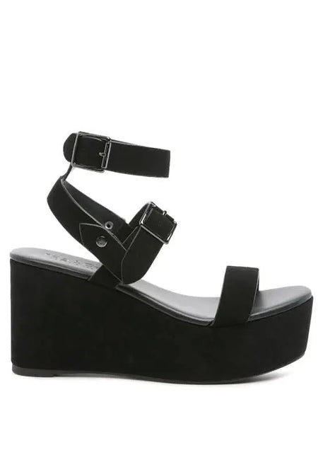 RAG&CO PORTIA LEATHER WEDGE SANDAL - Sleekdenim.com