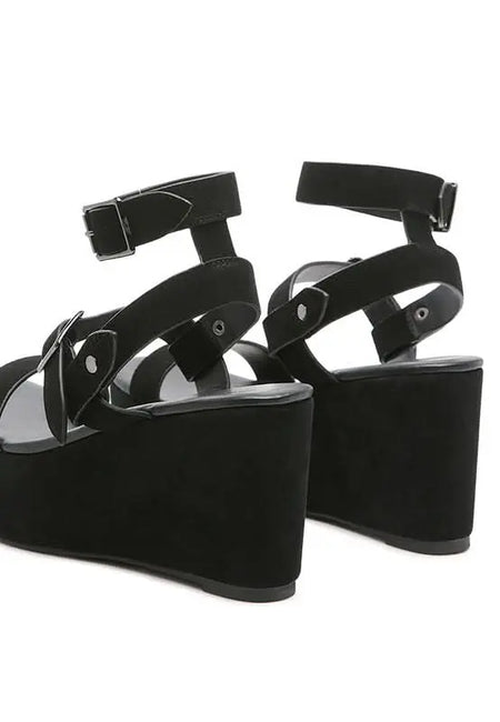 RAG&CO PORTIA LEATHER WEDGE SANDAL - Sleekdenim.com