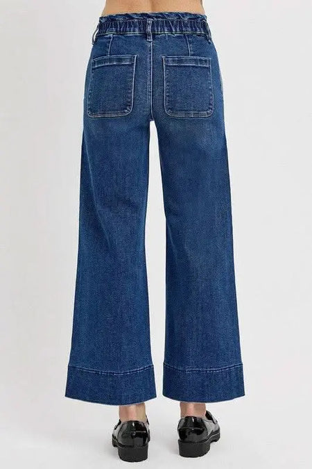 RISEN Elastic Band Wide Leg Jeans - Sleekdenim.com