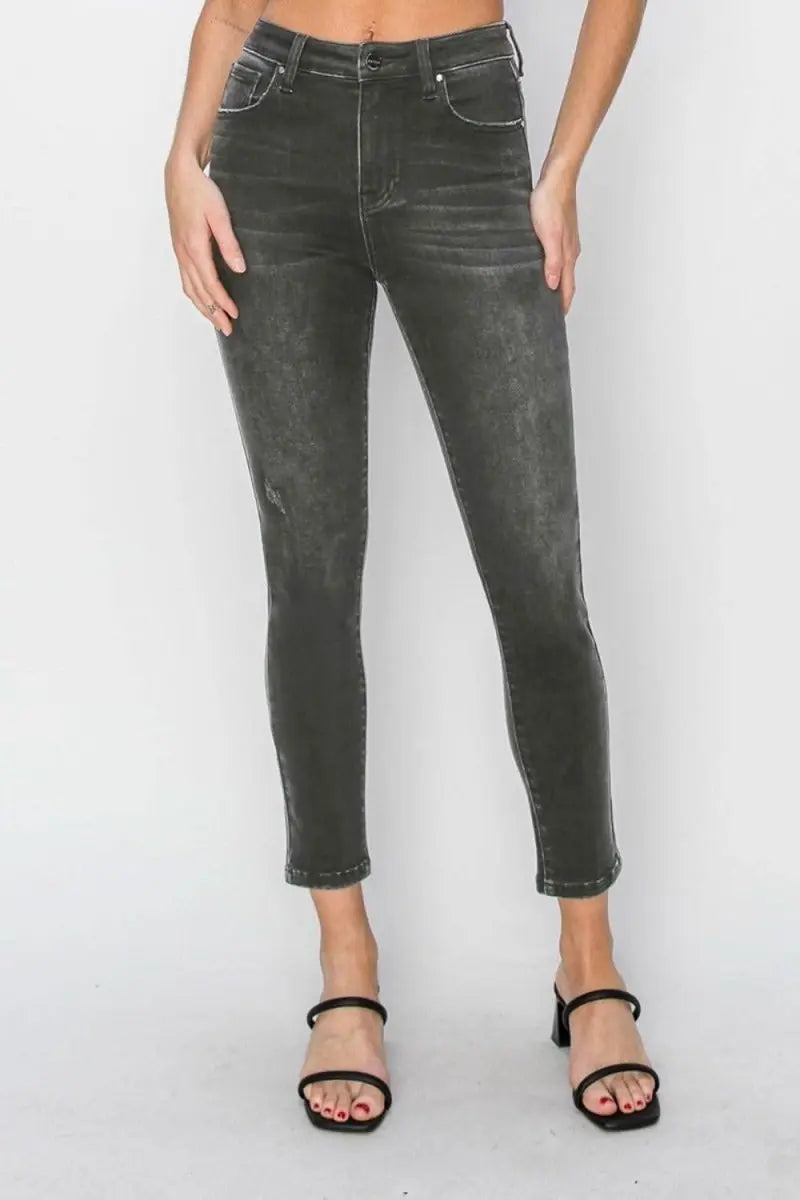 RISEN Full Size High Rise Ankle Skinny Jeans - Sleekdenim.com