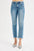 RISEN Full Size High Rise Crop Straight Slim Jeans Plus Size