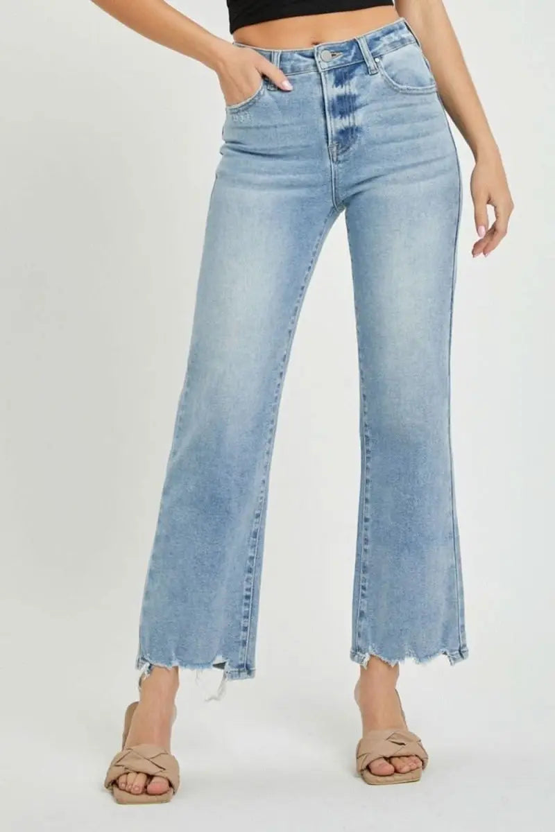 RISEN Full Size High Rise Straight Jeans - Sleekdenim.com