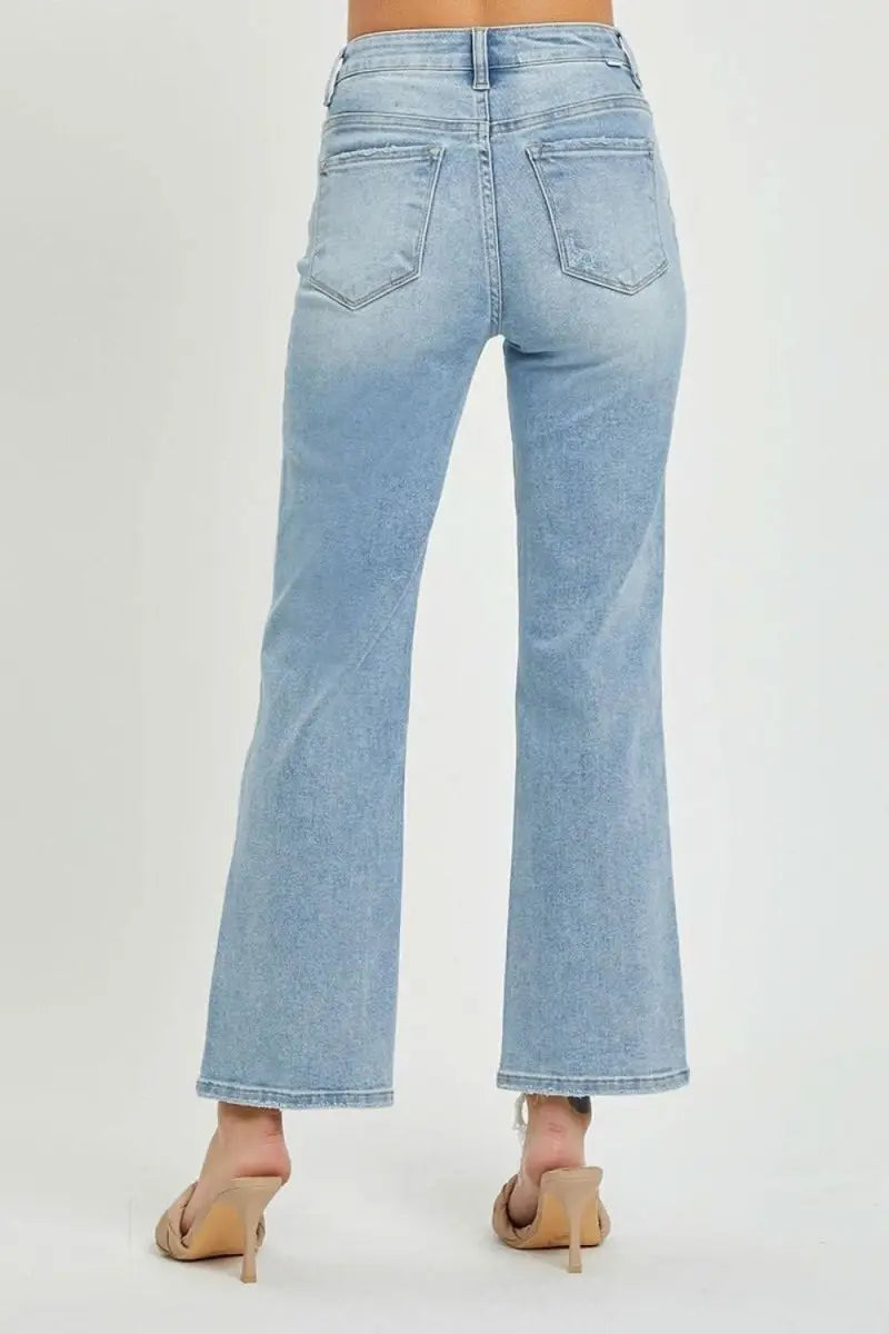 RISEN Full Size High Rise Straight Jeans - Sleekdenim.com