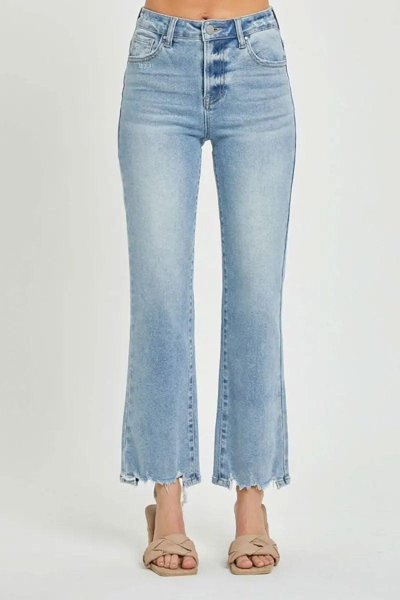 RISEN Full Size High Rise Straight Jeans - Sleekdenim.com