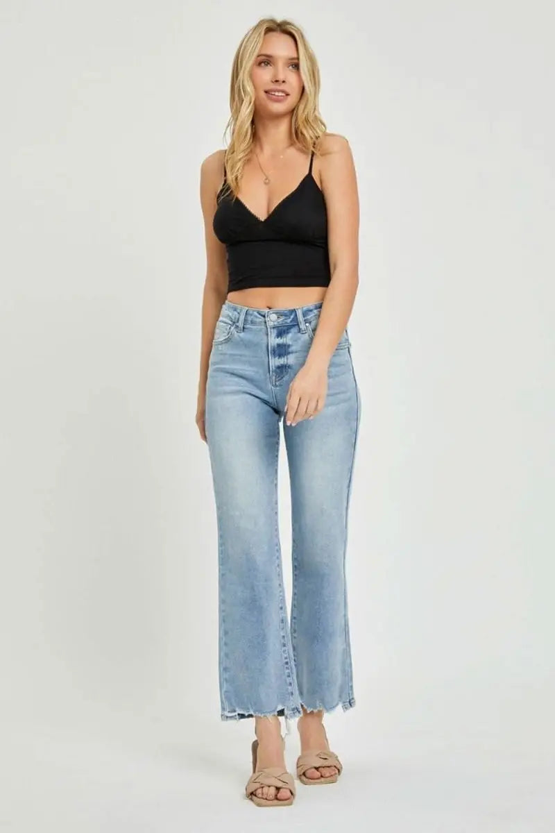 RISEN Full Size High Rise Straight Jeans - Sleekdenim.com