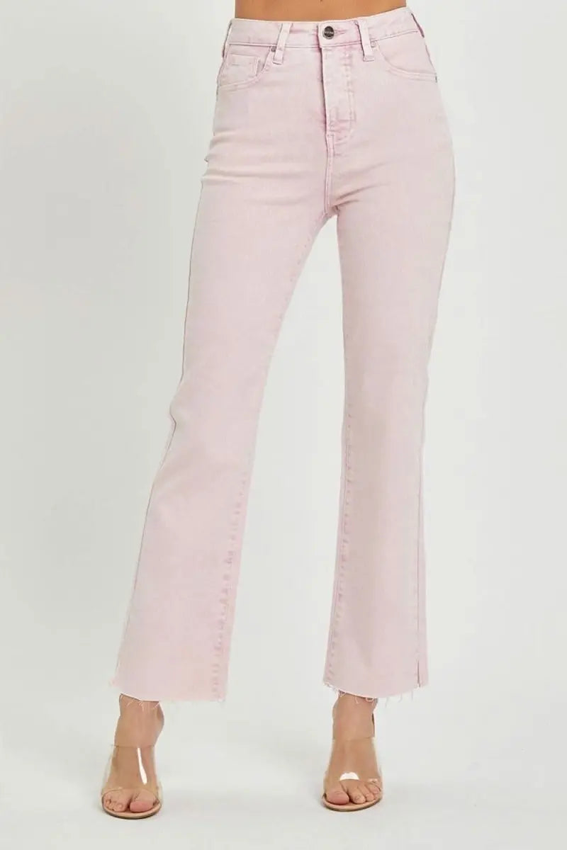 RISEN Full Size High Rise Tummy Control Straight Jeans - Sleekdenim.com