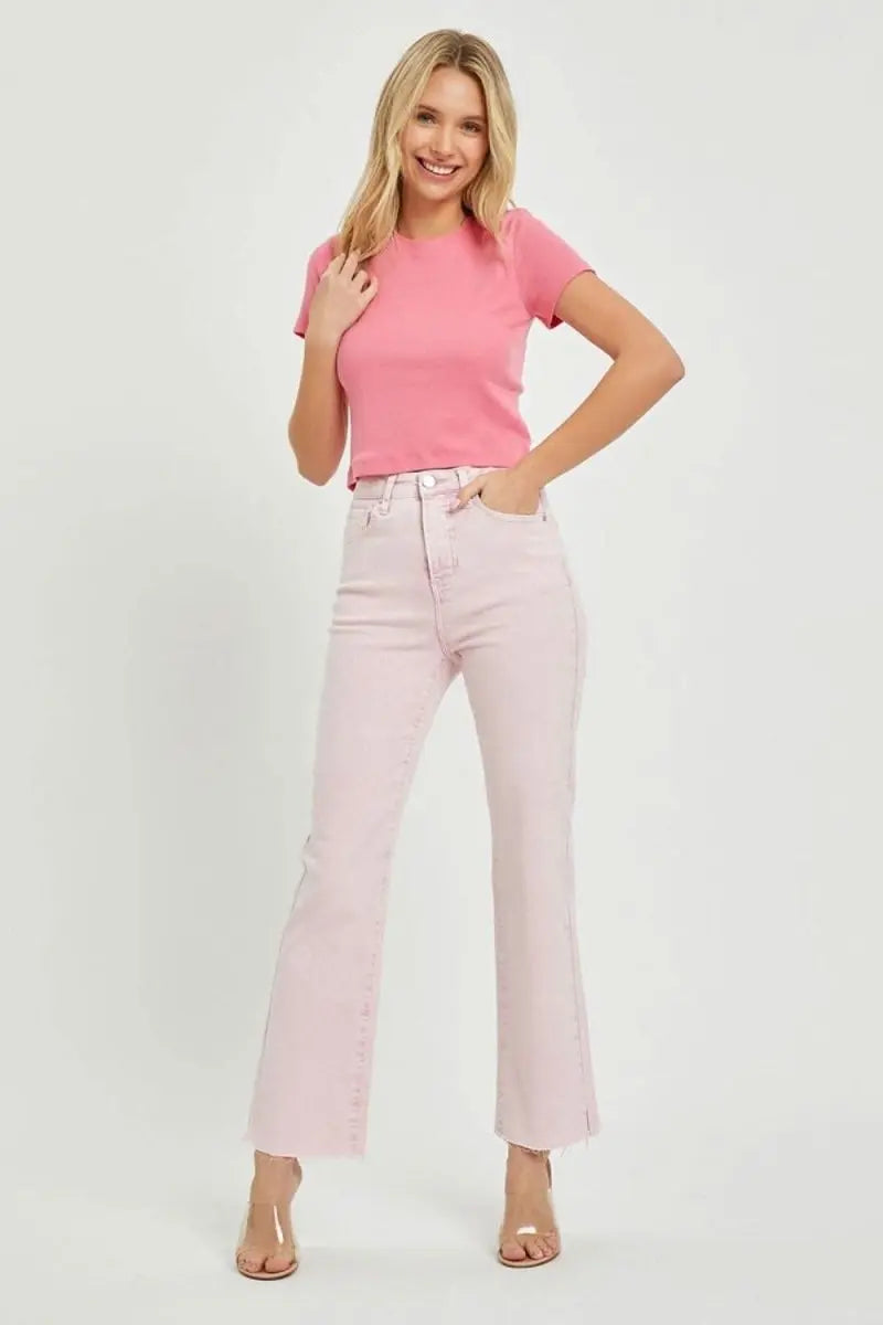 RISEN Full Size High Rise Tummy Control Straight Jeans - Sleekdenim.com