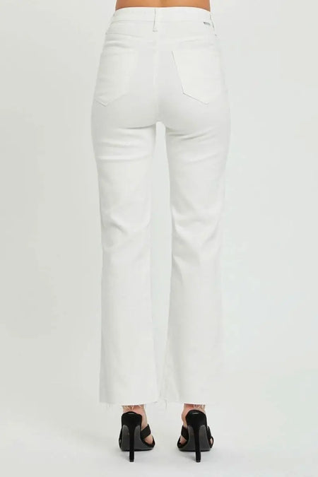 RISEN Full Size High Rise Tummy Control Straight Jeans - Sleekdenim.com