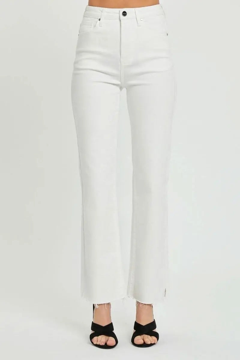 RISEN Full Size High Rise Tummy Control Straight Jeans - Sleekdenim.com