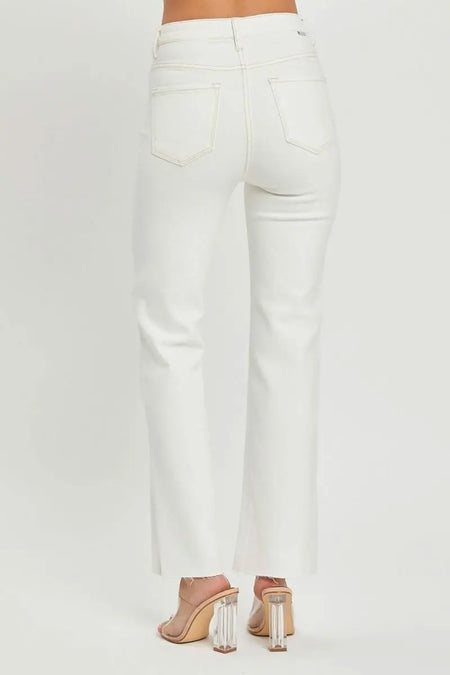 RISEN Full Size High Rise Tummy Control Straight Jeans - Sleekdenim.com