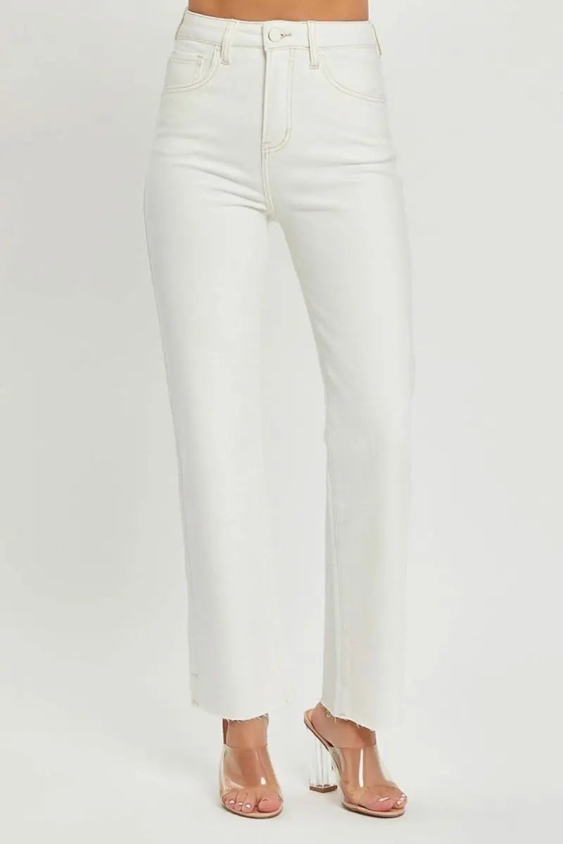 RISEN Full Size High Rise Tummy Control Straight Jeans - Sleekdenim.com