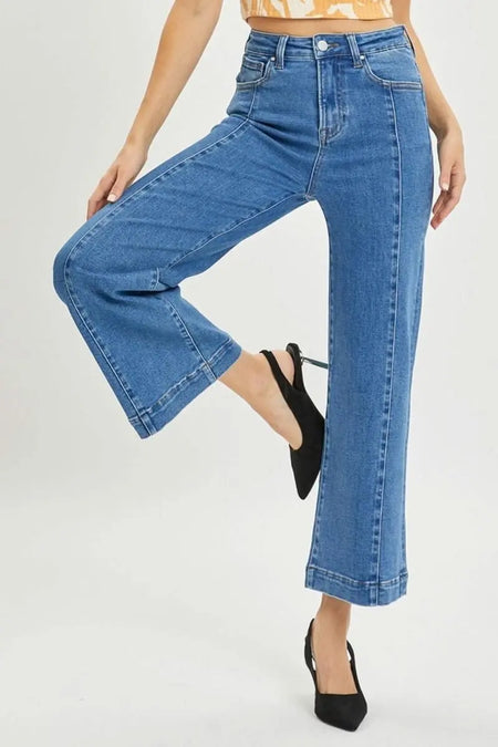 RISEN Full Size High Rise Wide Leg Jeans - Sleekdenim.com