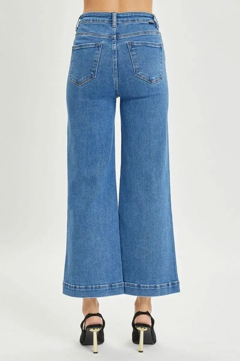 RISEN Full Size High Rise Wide Leg Jeans - Sleekdenim.com