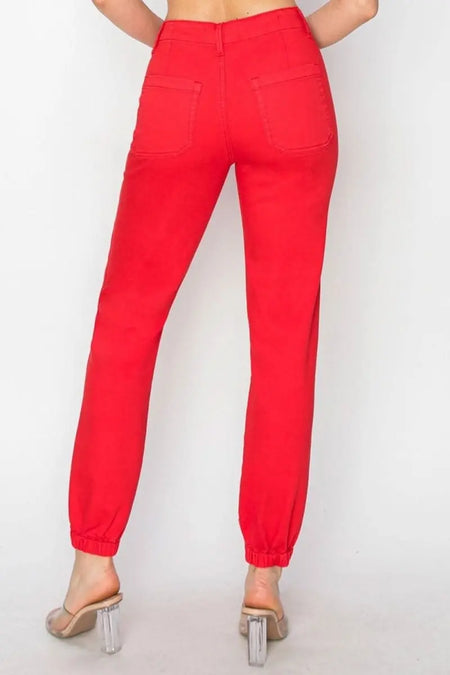 RISEN Full Size High Waisted Jogger Jeans - Sleekdenim.com