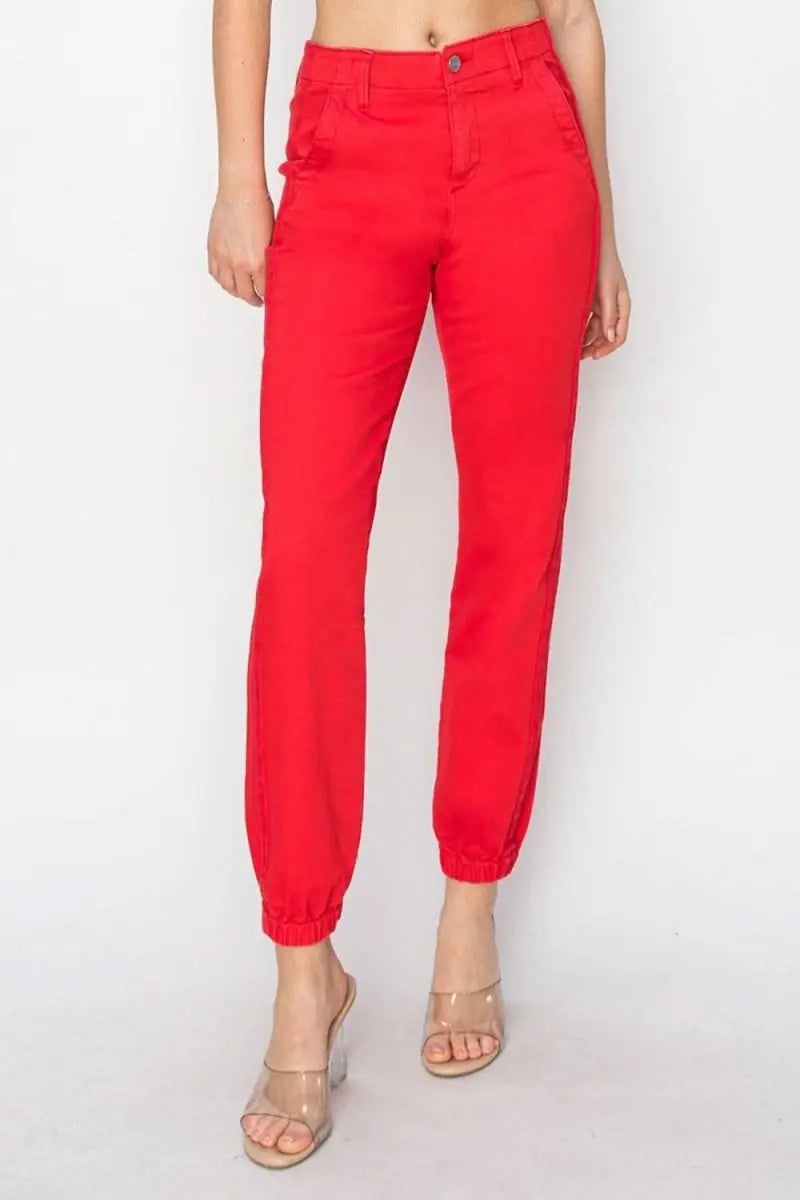 RISEN Full Size High Waisted Jogger Jeans - Sleekdenim.com