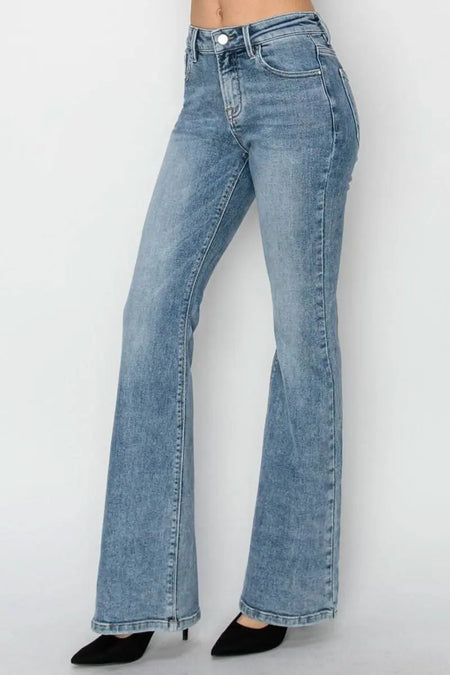 RISEN Full Size Mid Rise Bootcut Jeans - Sleekdenim.com