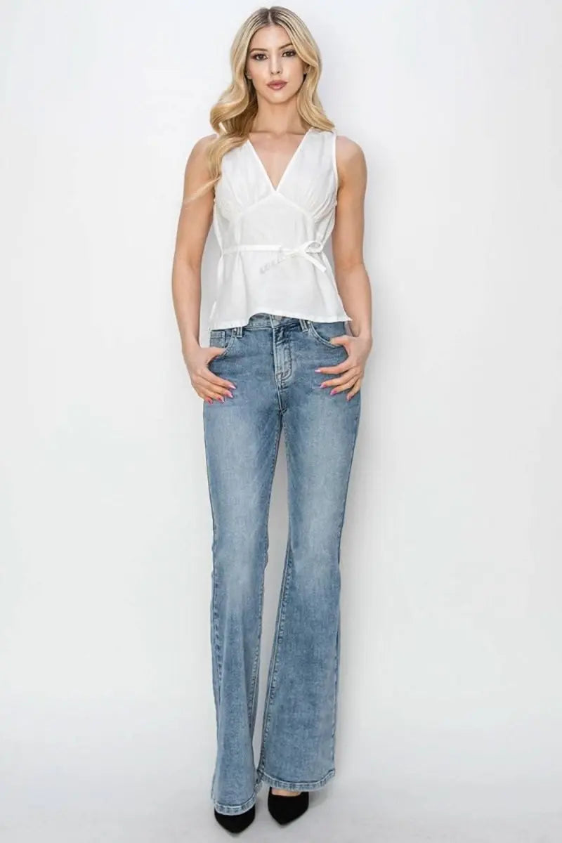 RISEN Full Size Mid Rise Bootcut Jeans - Sleekdenim.com