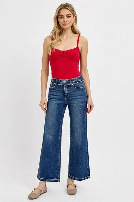 RISEN Full Size Tummy Control Bootcut Jeans Plus Size - Sleekdenim.com