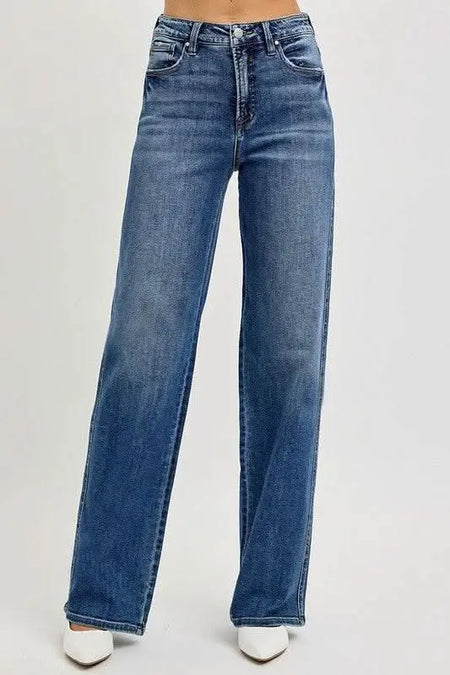 RISEN Full Size Tummy Control High Rise Jeans - Sleekdenim.com