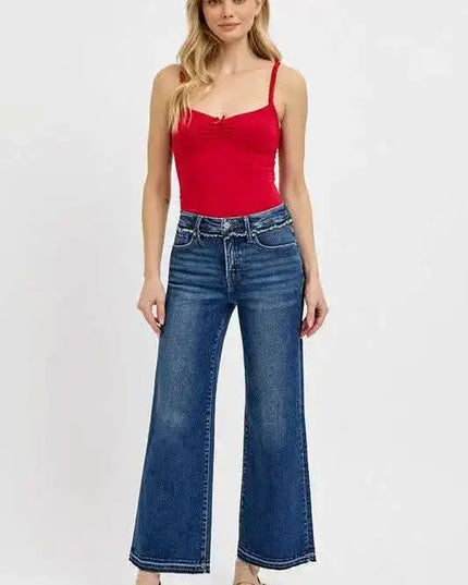 RISEN High Rise Tummy Control Bootcut Jeans - Sleekdenim.com