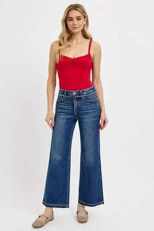 RISEN High Rise Tummy Control Bootcut Jeans - Sleekdenim.com