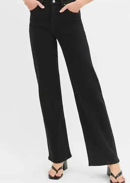 RISEN High Rise Wide Jeans - Sleekdenim.com
