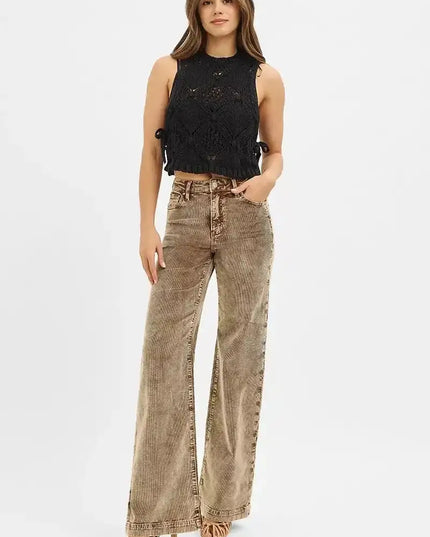 RISEN High Rise Wide Leg Corduroy Pants - 12/1/25 JUST RESTOCKED! (SOLD OUT 3 TIMES) (Copy) - Sleekdenim.com