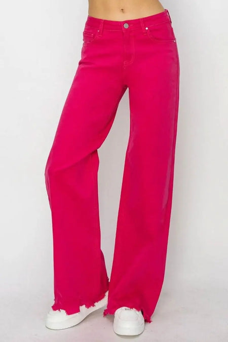 RISEN High Rise Wide Leg Jeans - Sleekdenim.com